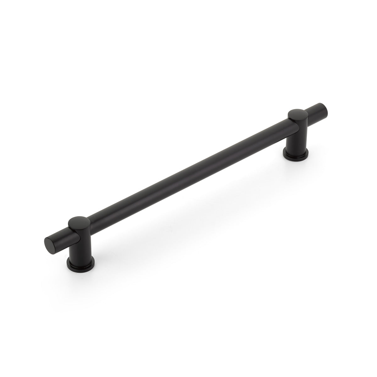 Schaub Fonce' Appliance Pull 12" cc  with Matte Black bar and Matte Black stems..