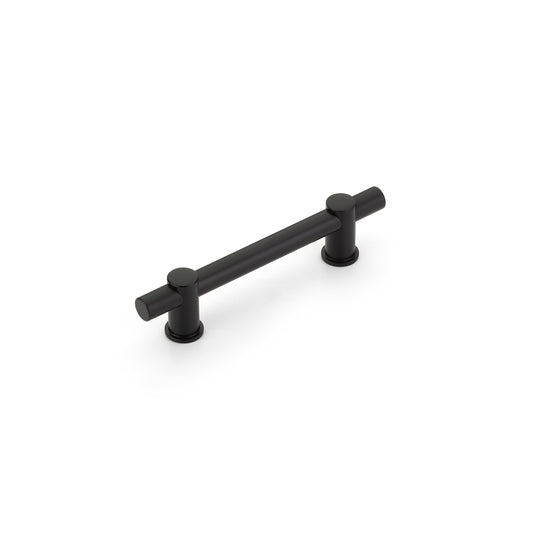 Schaub Fonce' Bar Pull 4" cc with Matte Black bar and Matte Black stems