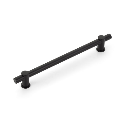 Schaub Fonce' Bar Pull 8" cc with Matte Black bar and Matte Black stems