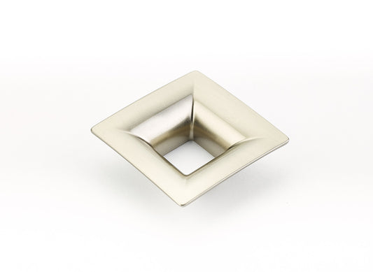 Schaub Finestrino Flared Square Pull 1-1/4" Satin Nickel
