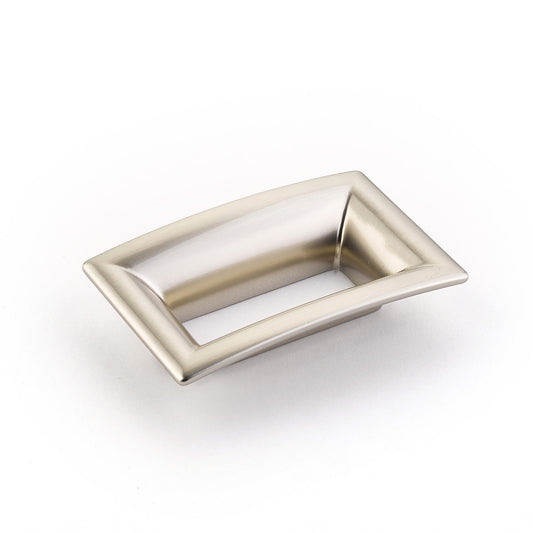 Schaub Finestrino Flared Rectangle Pull 2-1/2" Satin Nickel