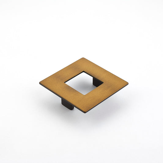 Schaub Finestrino Flat Square Pull 2-1/2" Burnished Bronze