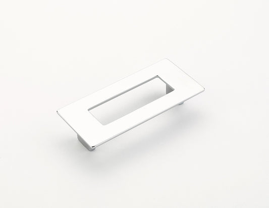 Schaub Finestrino Flat Rectangle Pull 3-3/4" Polished Chrome