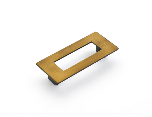 Schaub Finestrino Flat Rectange Pull 3-3/4" Burnished Bronze