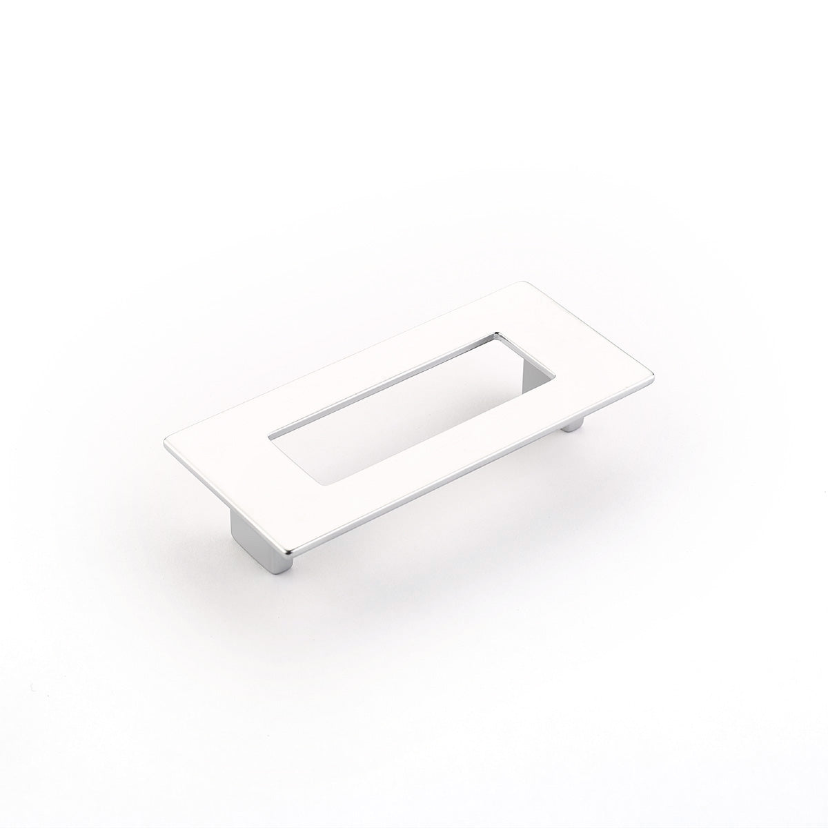 Schaub Finestrino Flat Rectangle Pull 3-3/4" Matte Chrome