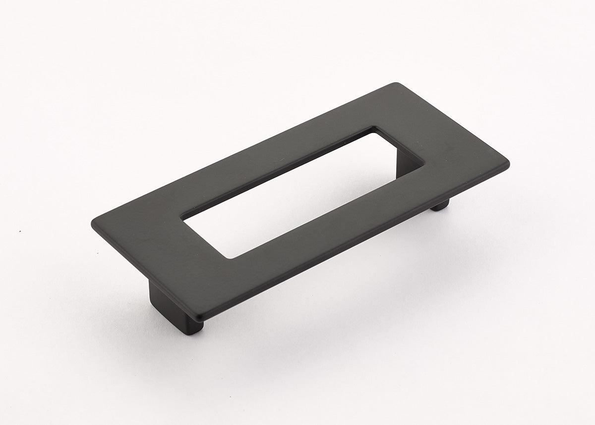 Schaub Finestrino Flat Rectangle Pull 3-3/4" Matte Black