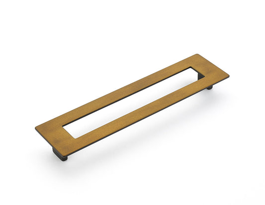 Schaub Finestrino Flat Rectange Pull 7-1/2" Burnished Bronze