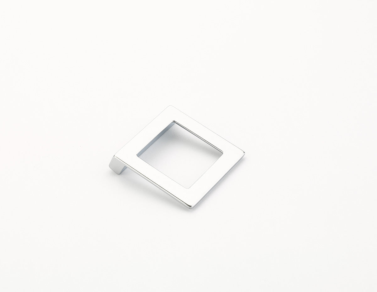 Schaub Finestrino Angled Square Pull 1-1/4" Matte Chrome