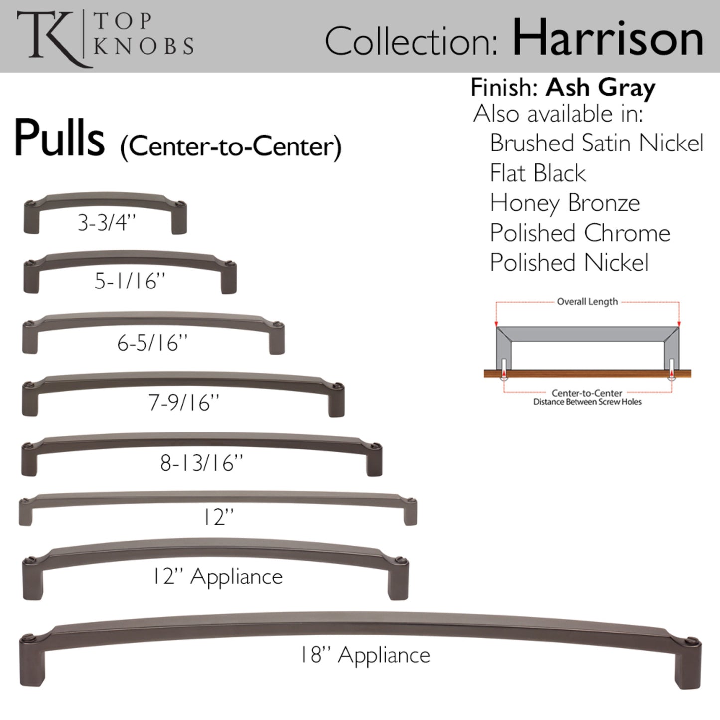 Top Knobs Harrison Bar Pull