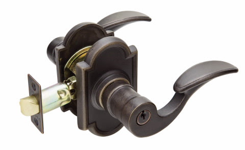 Siena Key In Lever – keyed, Medium Bronze