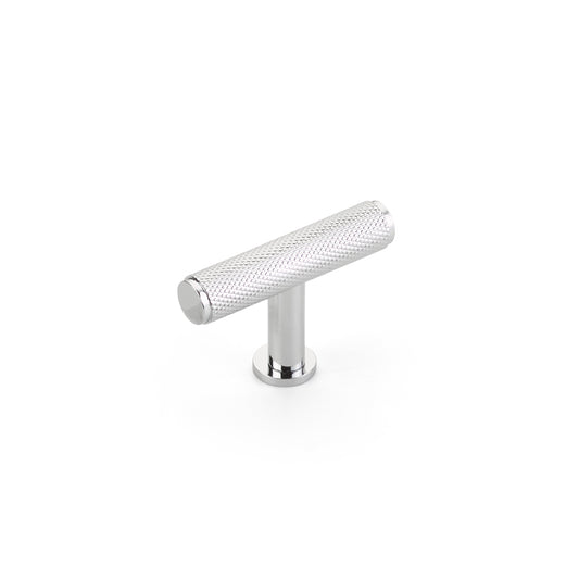 Schaub Pub House T-Knob Polished Chrome Knurled