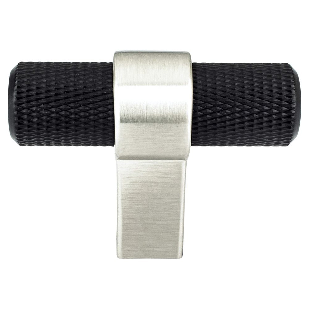 Berenson Radial Reign Bar and Posts Knob - Matte Black and Brushed Nickel