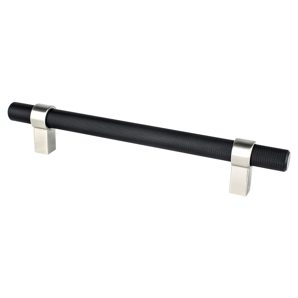 Berenson Radial Reign Bar and Posts Pull - 160mm (6-5/16 in) - Matte Black and Brushed Nickel
