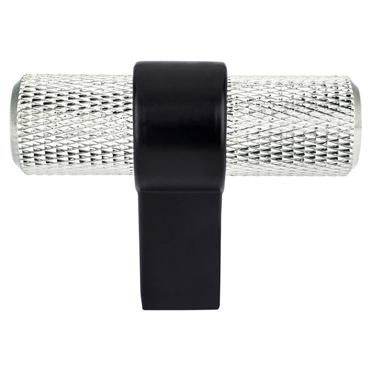 Berenson Radial Reign Bar and Posts Knob - Brushed Nickel and Matte Black