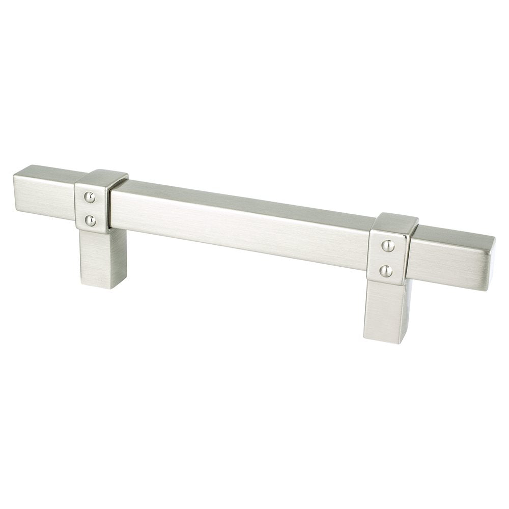 Berenson Rivet Rebel Pull - 96mm (3-25/32 in) - Brushed Nickel