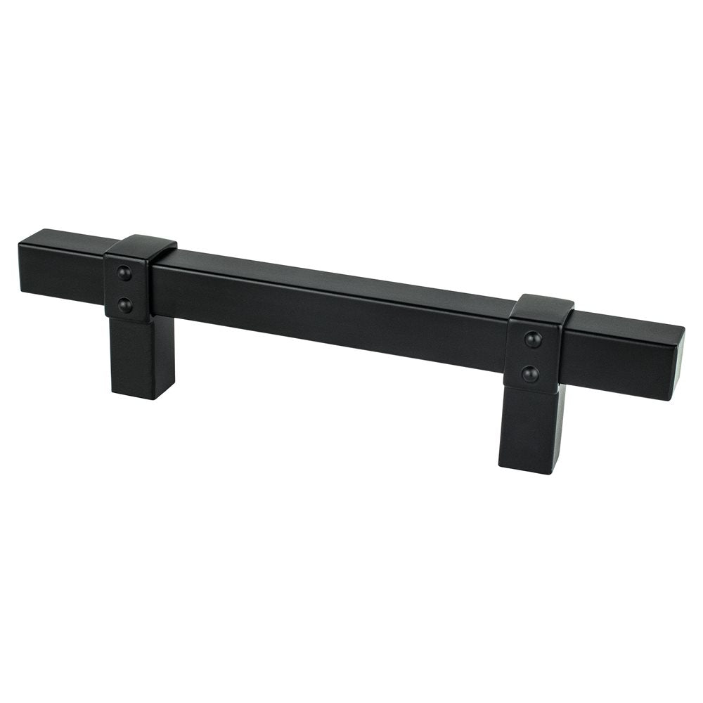 Berenson Rivet Rebel Pull - 96mm (3-25/32 in) - Matte Black