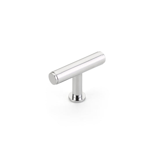 Schaub Pub House Smooth T-Knob Polished Chrome