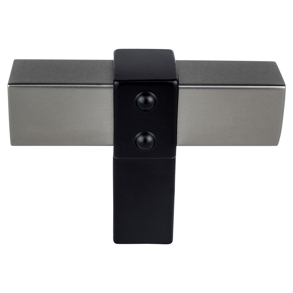Berenson Rivet Rebel Bar and Posts Knob - Slate and Matte Black
