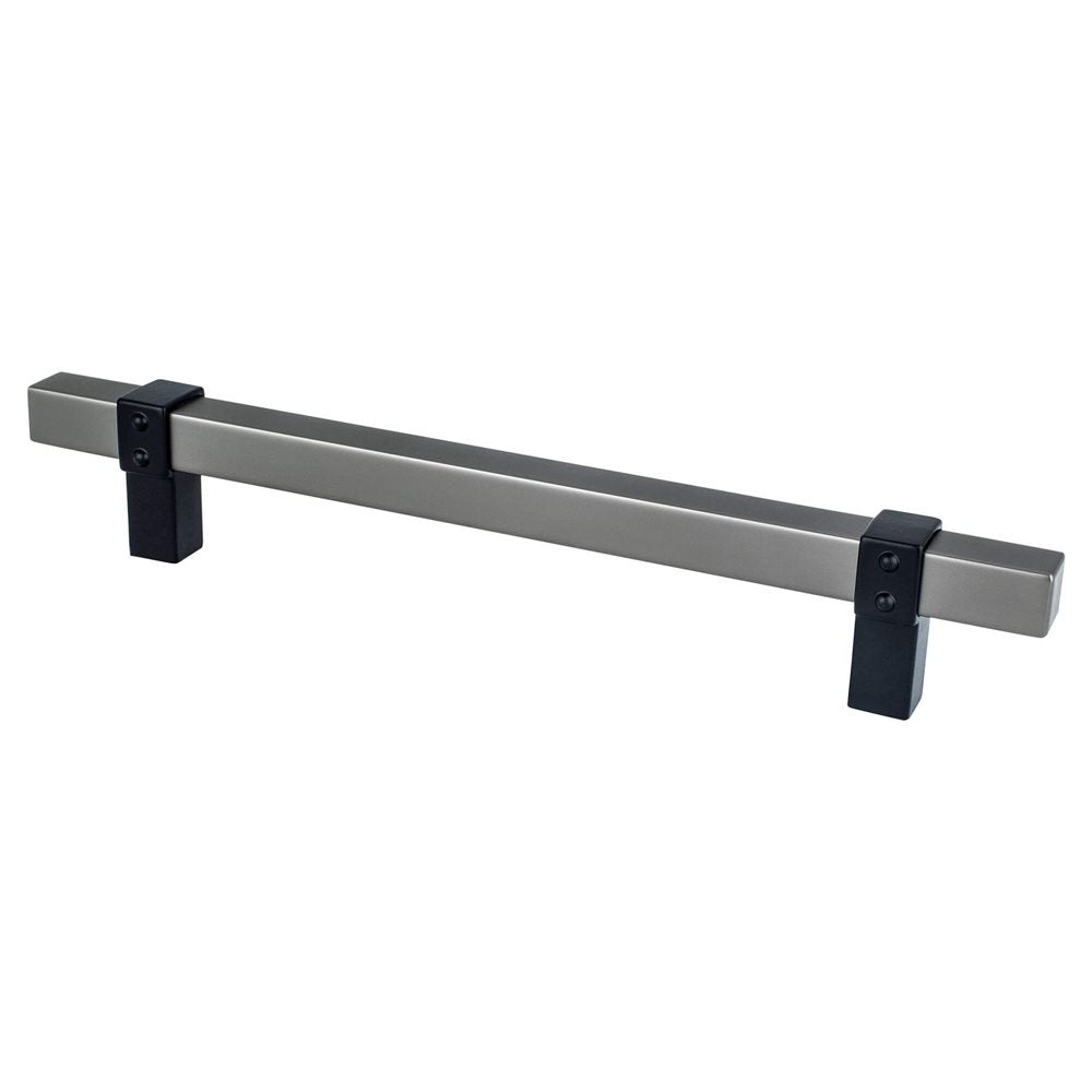 Berenson Rivet Rebel Bar and Posts Pull - 160mm (6-5/16 in) - Slate and Matte Black
