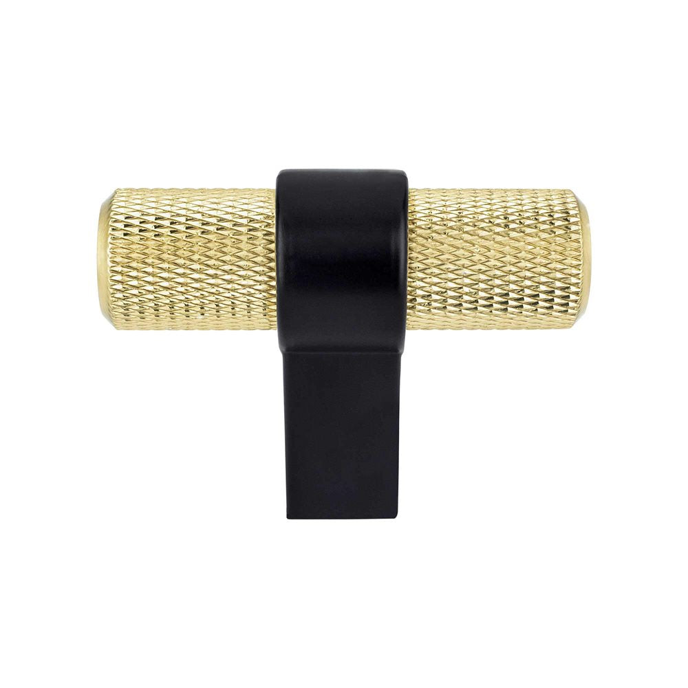 Berenson Radial Reign Bar and Posts Knob - Modern Brushed Gold and Matte Black