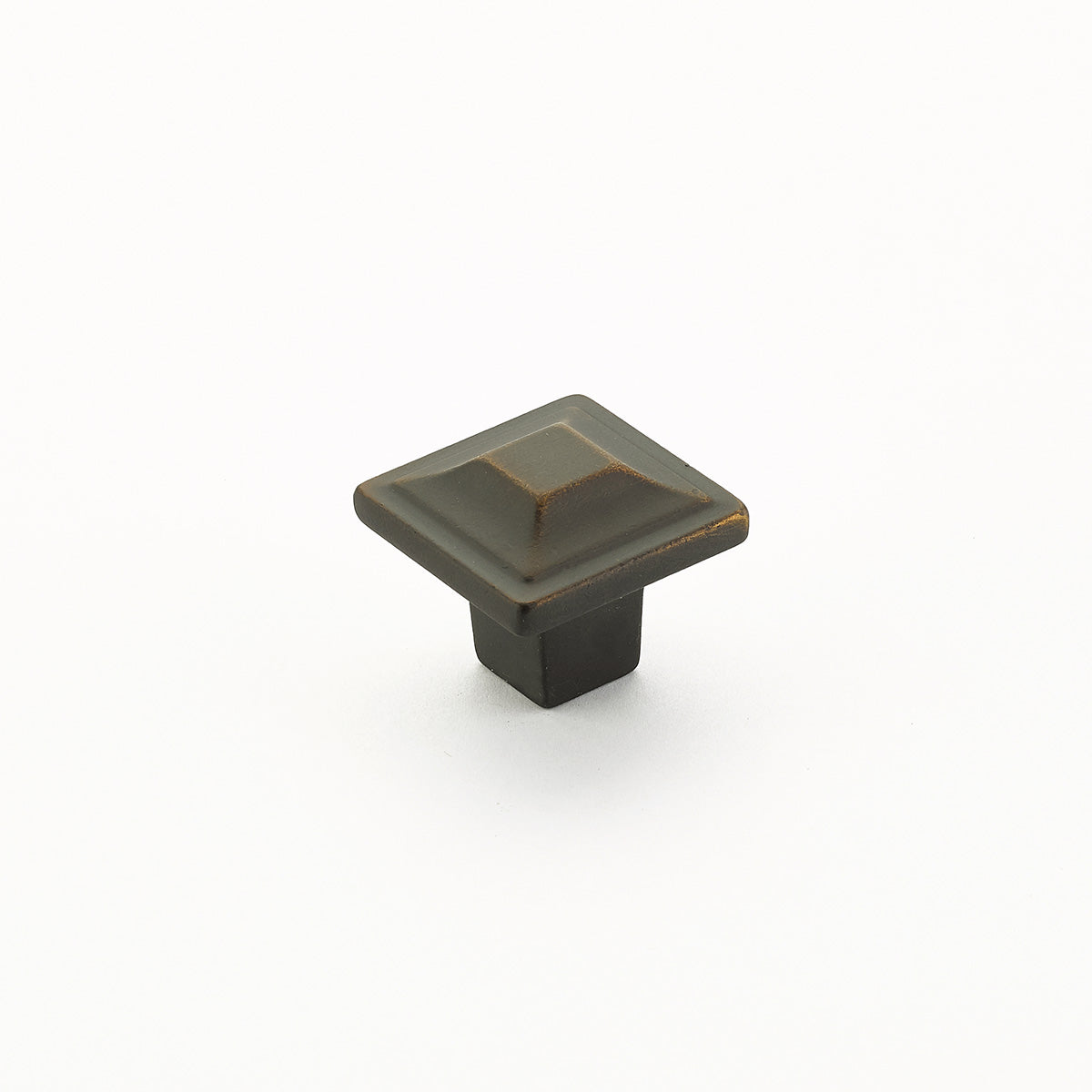 Schaub Menlo Park Square Knob 1-1/4" Ancient Bronze