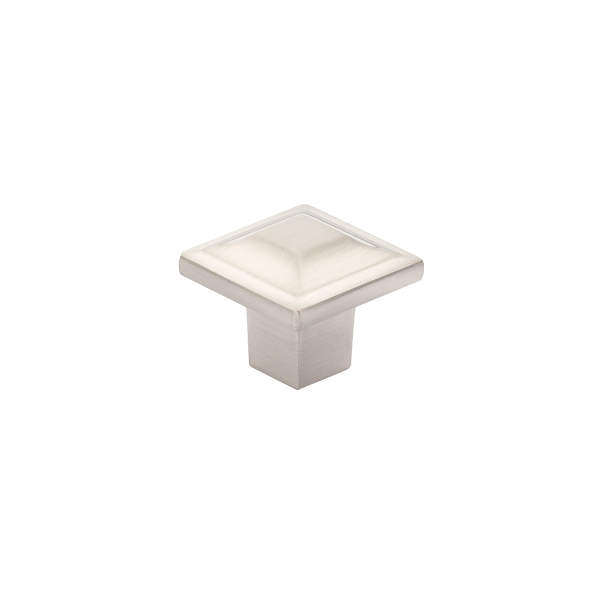 Schaub Menlo Park Square Knob 1-1/4" Brushed Nickel