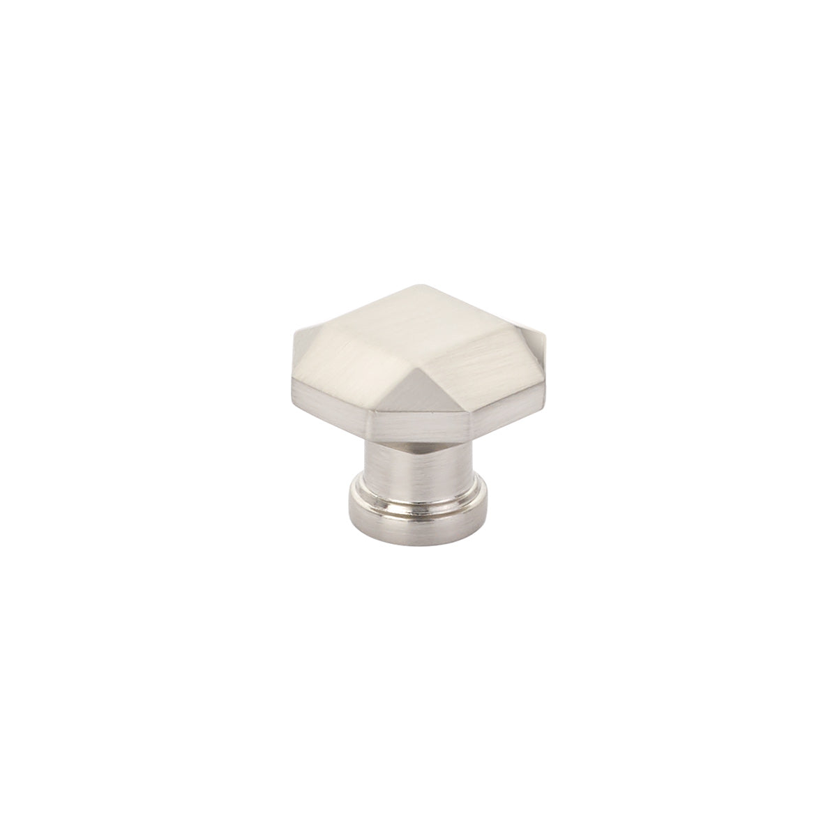 Schaub Menlo Park Faceted Knob 1-1/4" Brushed Nickel