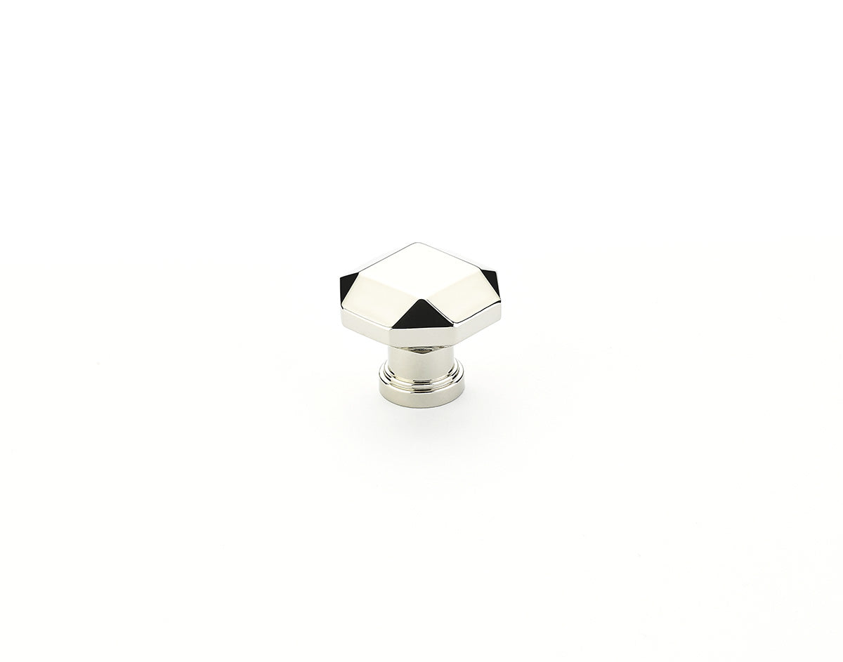 Schaub Menlo Park Faceted Knob 1-1/4" Polished Nickel
