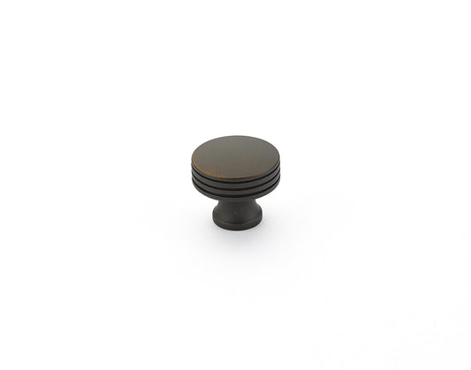 Schaub Menlo Park Ridged Knob 1-1/4" Ancient Bronze
