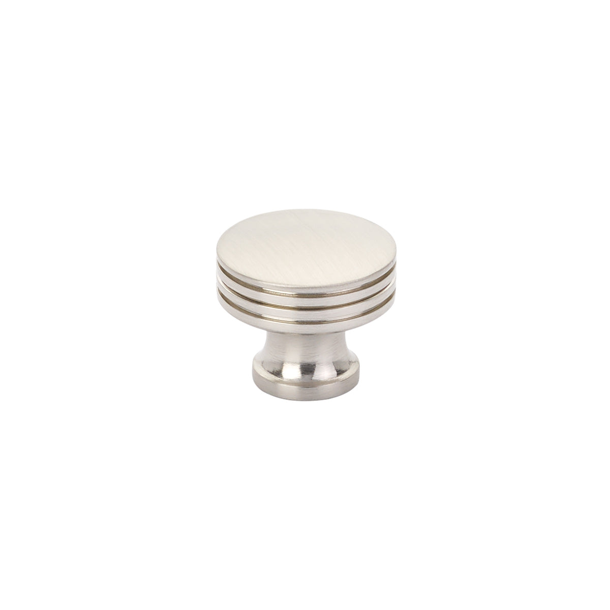 Schaub Menlo Park Ridged Knob 1-1/4" Brushed Nickel