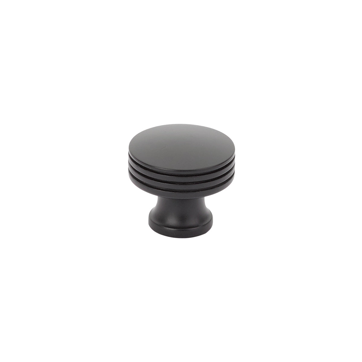 Schaub Menlo Park Ridged Knob 1-1/4" Matte Black