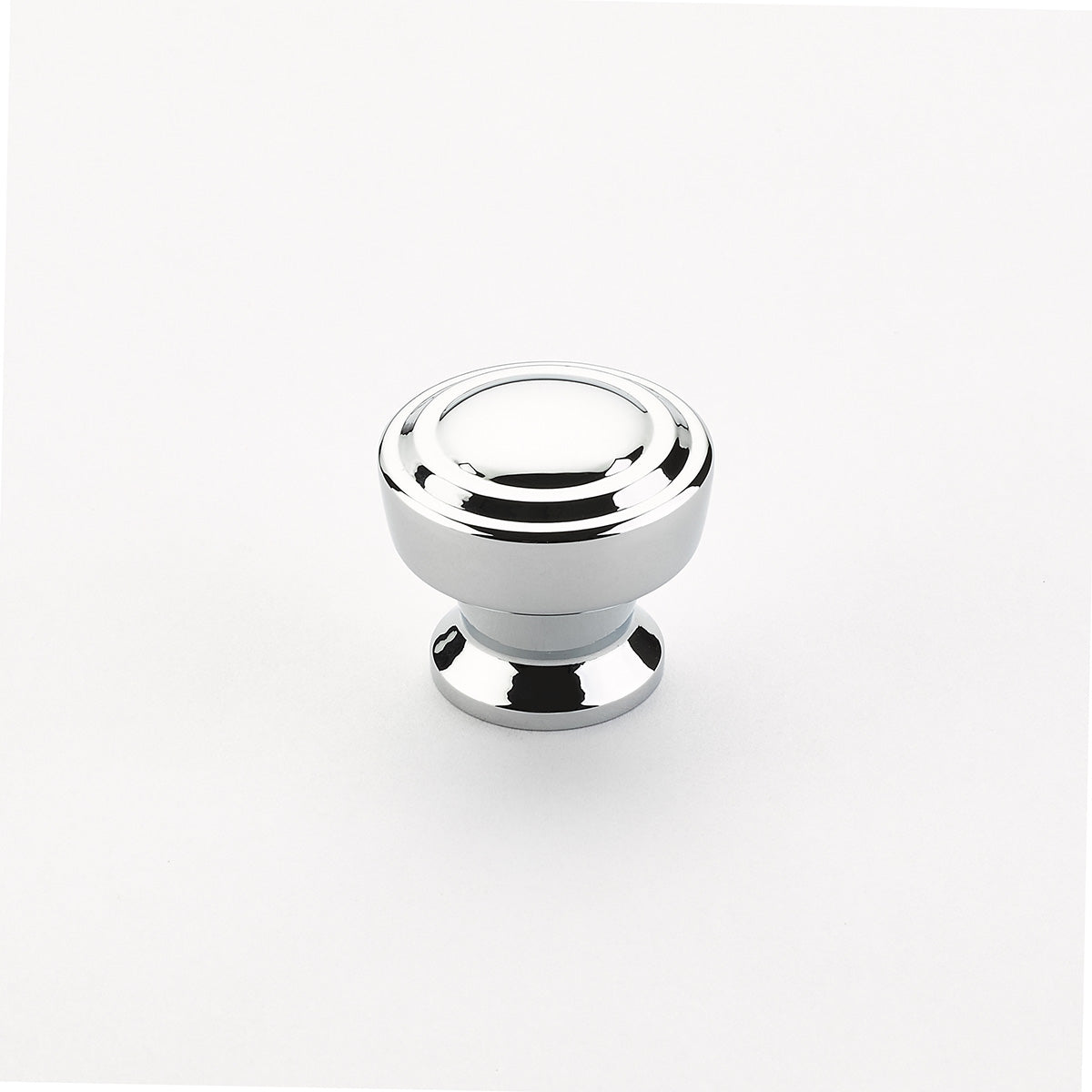 Schaub Menlo Park Stepped Round Knob 1-1/4" Polished Chrome