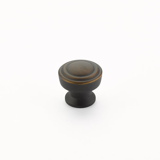 Schaub Menlo Park Stepped Round Knob 1-1/4" Ancient Bronze