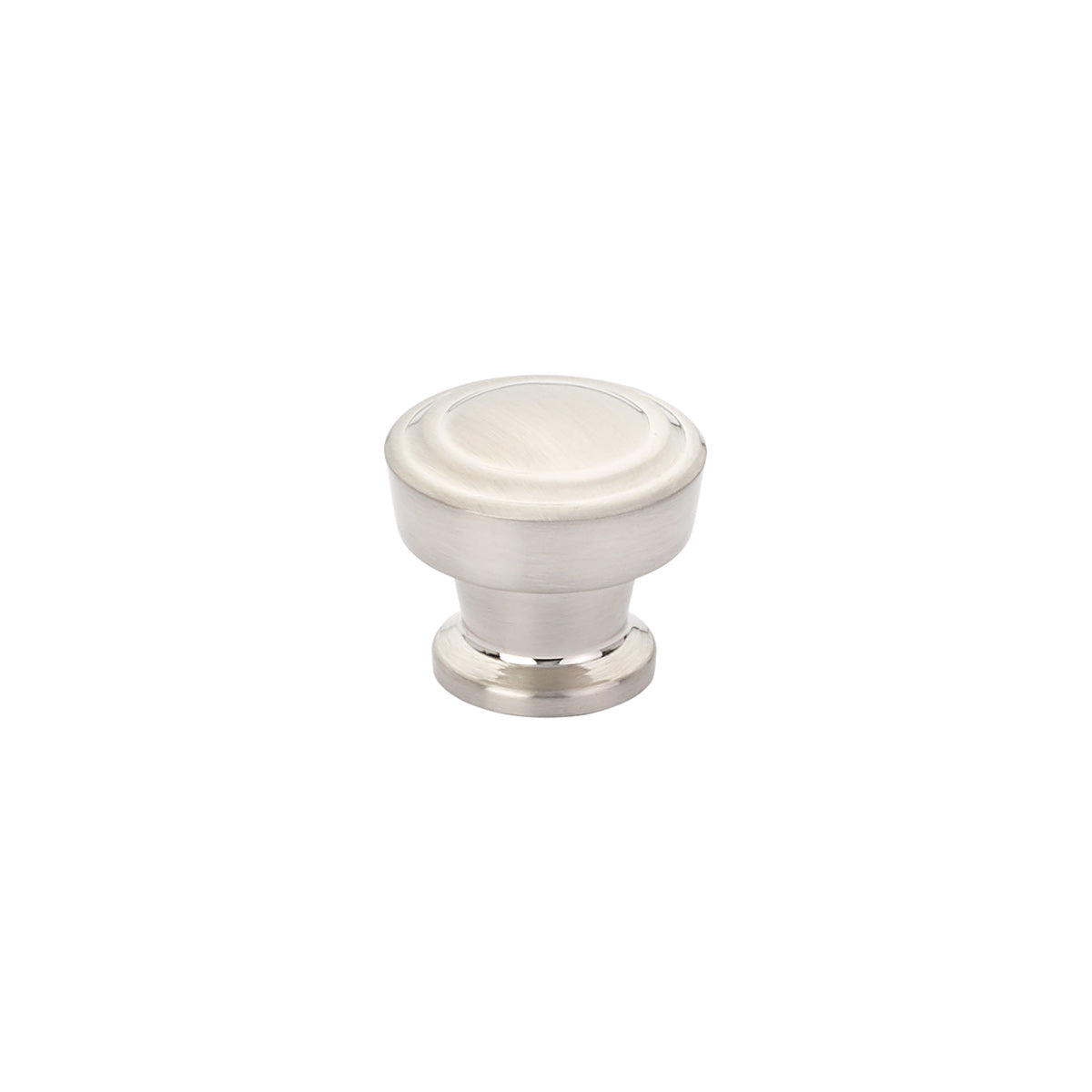 Schaub Menlo Park Stepped Round Knob 1-1/4" Brushed Nickel
