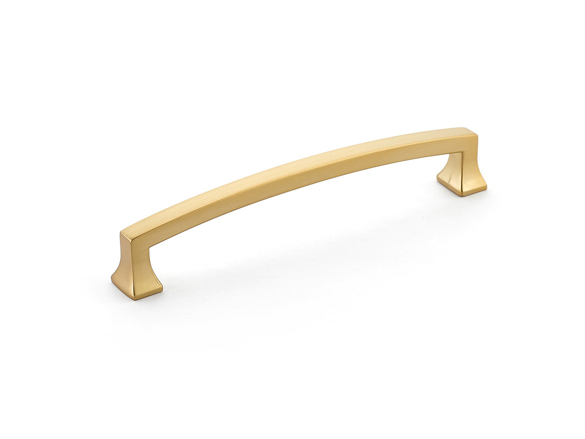 Schaub Menlo Park Arched Pull 6" Signature Satin Brass