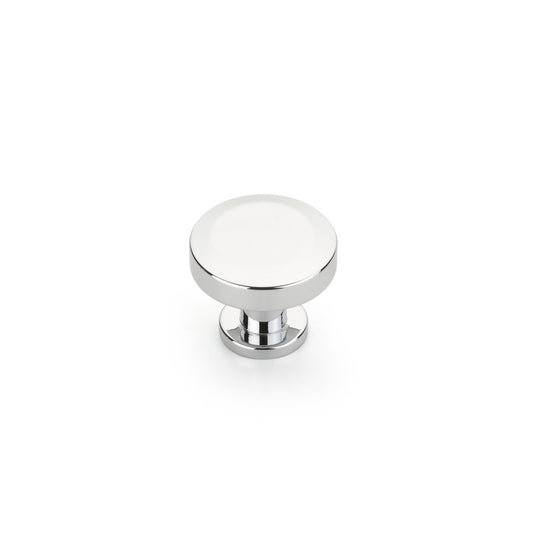 Schaub Heathrow Round Knob 1-1/4" Polished Chrome