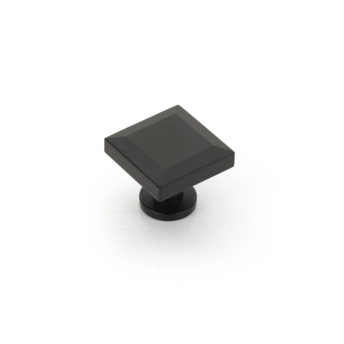 Schaub Heathrow Square Knob 1-1/4" Matte Black
