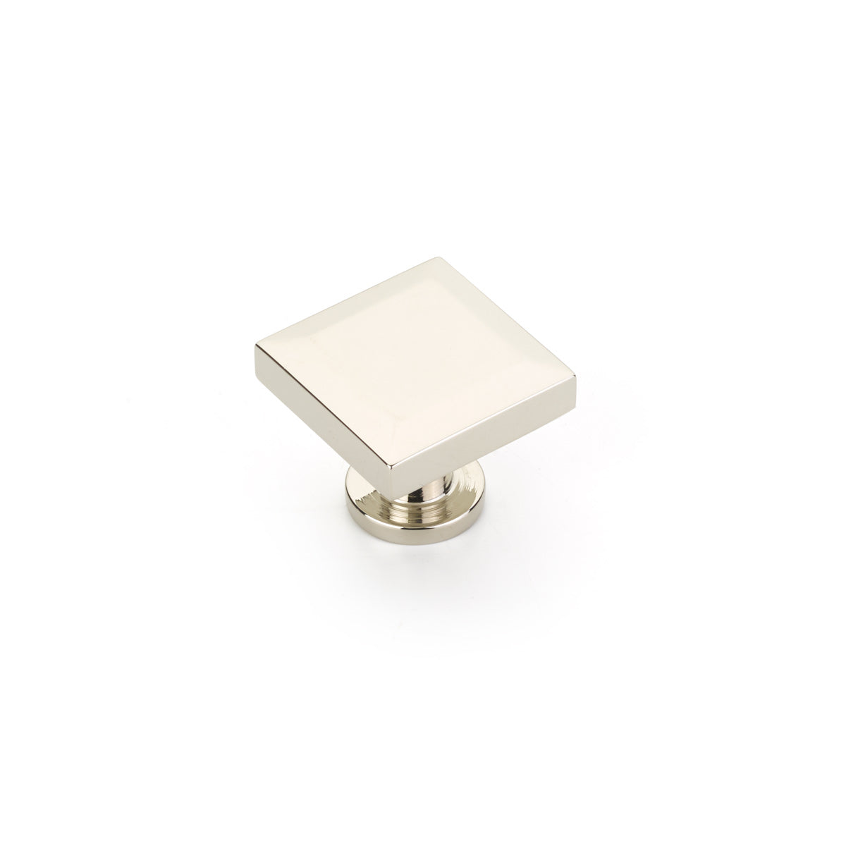 Schaub Heathrow Square Knob 1-1/4" Polished Nickel