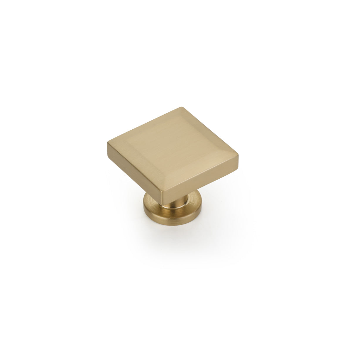 Schaub Heathrow Square Knob 1-1/4" Signature Satin Brass