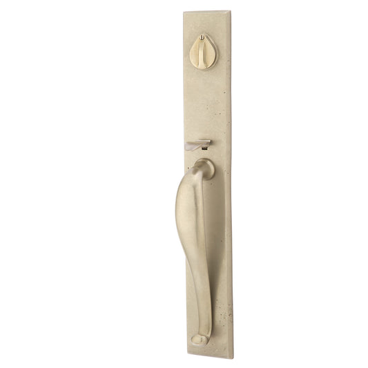 Rectangular Full Length Tubular Entry Set – Tumbled White Bronze