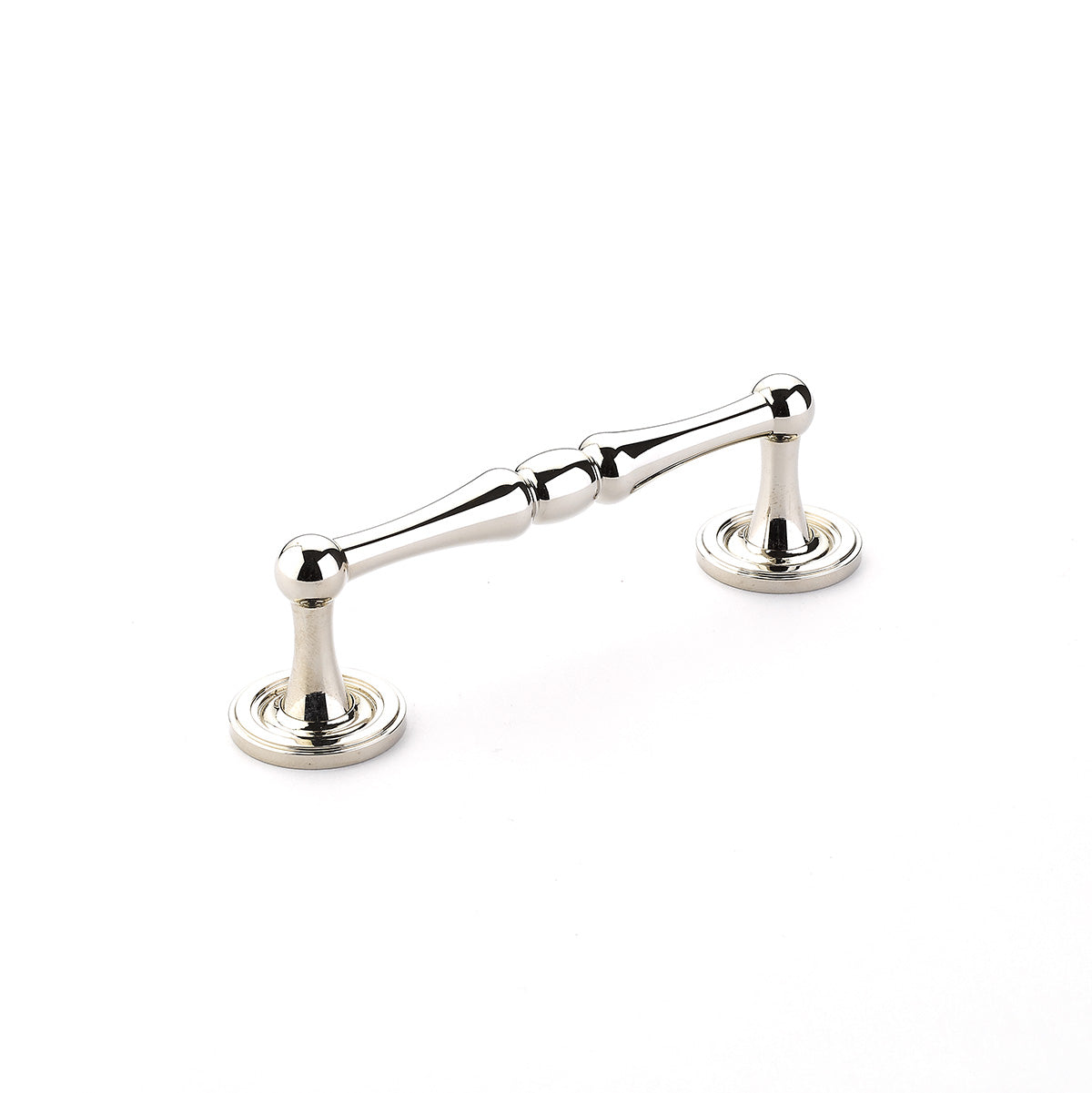 Schaub Atherton Pull Polished Nickel 4" cc with plain footplate
