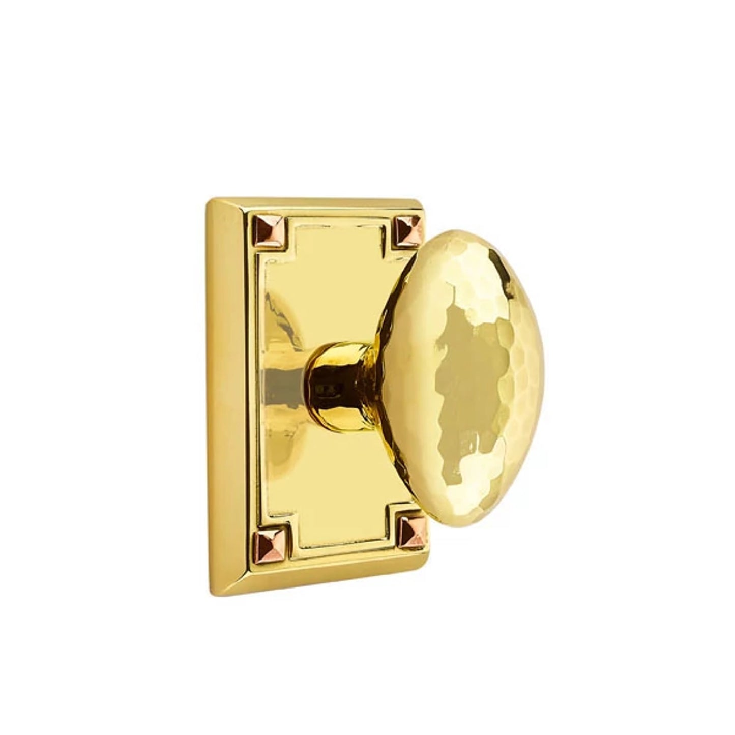 Hammered Egg Knob Unlacquered Brass