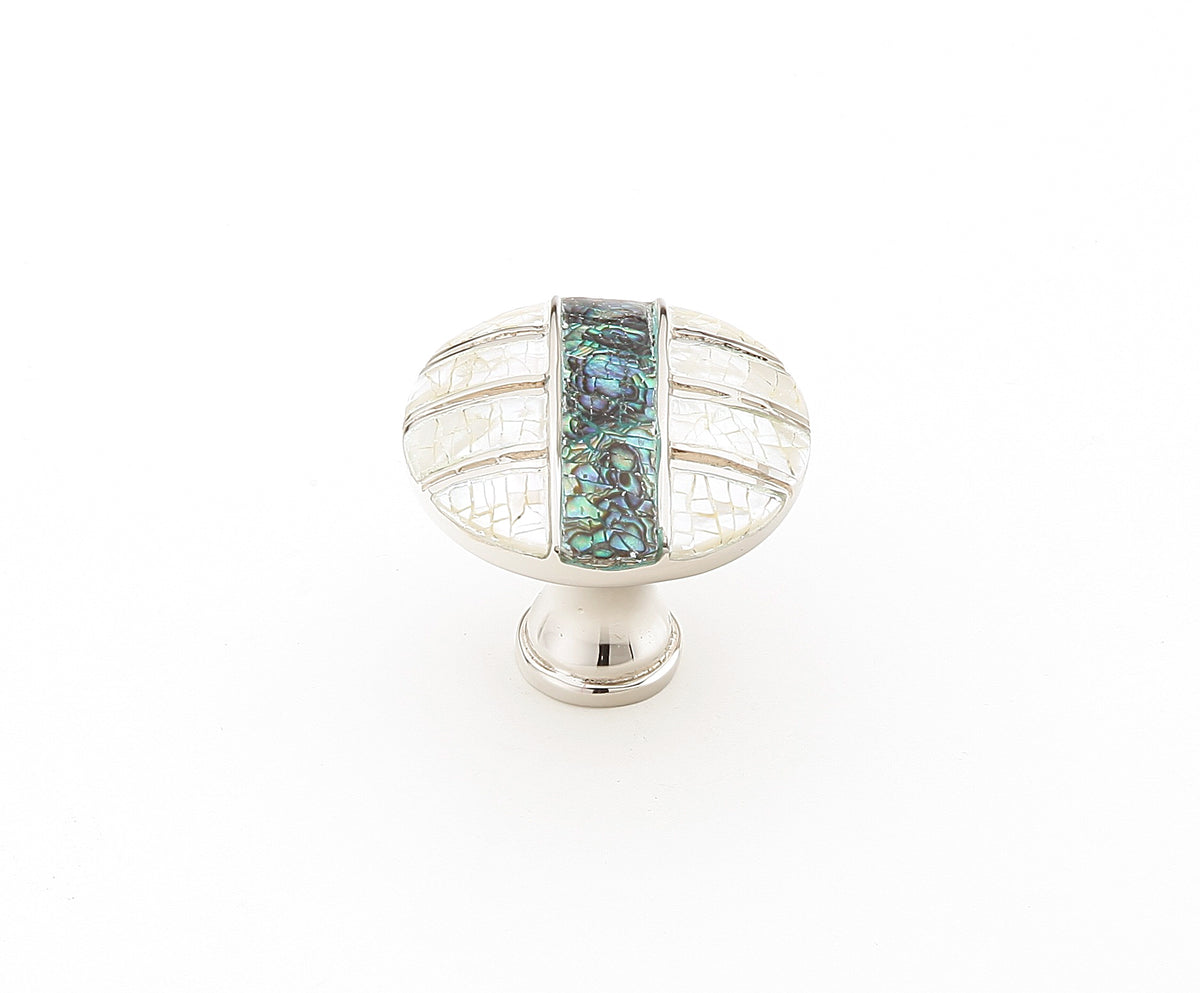 Schaub Fair Isle Round Knob  Polished Nickel