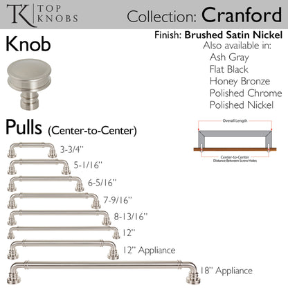 Top Knobs Cranford Diameter Round Knob