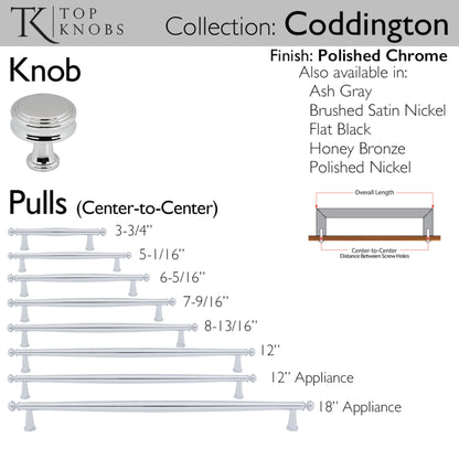 Top Knobs Coddington Length Round Knob