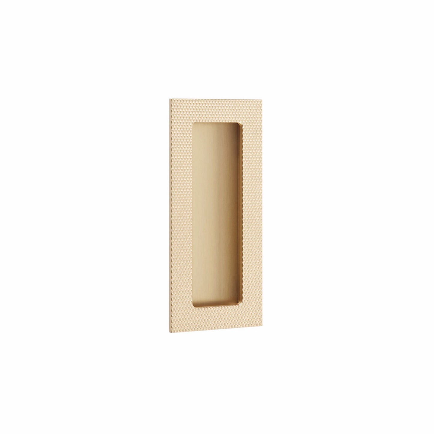 Modern Rectangular Knurled Flush Pull