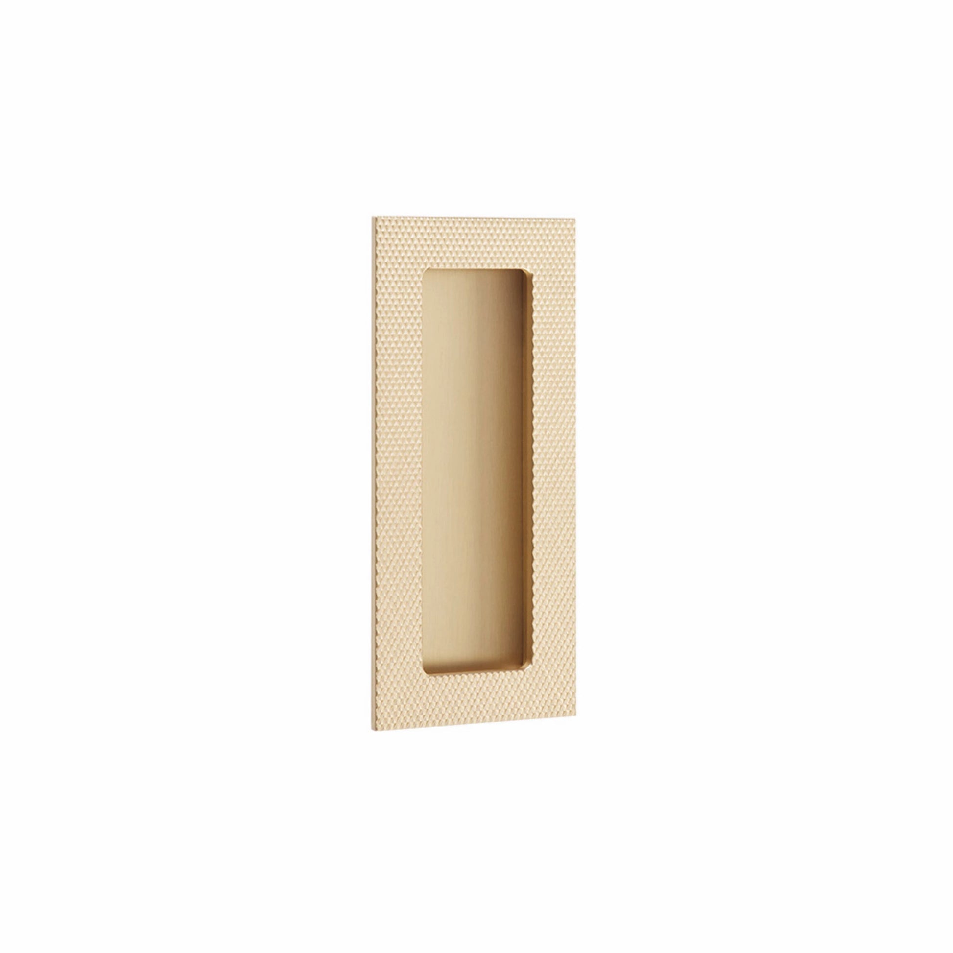 Modern Rectangular Knurled Flush Pull