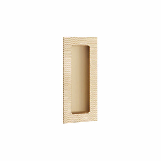 Modern Rectangular Knurled Flush Pull
