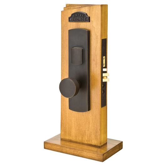 Hailey Knob-by-Knob / Lever-by-Lever Mortise Entry Set – Medium Bronze