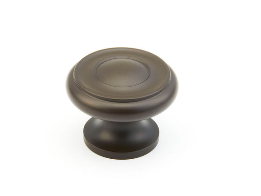 Schaub Traditional / Colonial Stepped Round Knob 1-1/4" Oil Rubbed Bronze